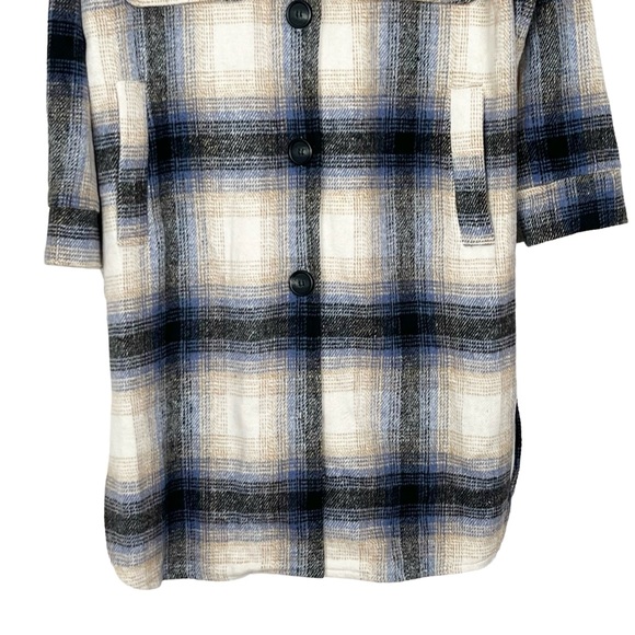 Timing Plaid Shacket Long Sleeve Button Down Top - Picture 4 of 8